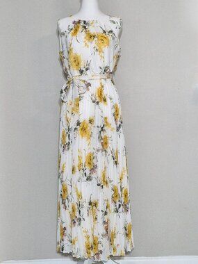 Studio One New York Women’s Maxi Sleeveless Pleated Dress Size 4